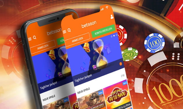Das Betsson Mobile Casino könnt ihr sowohl per App als auch über eine mobile Seite betreten.