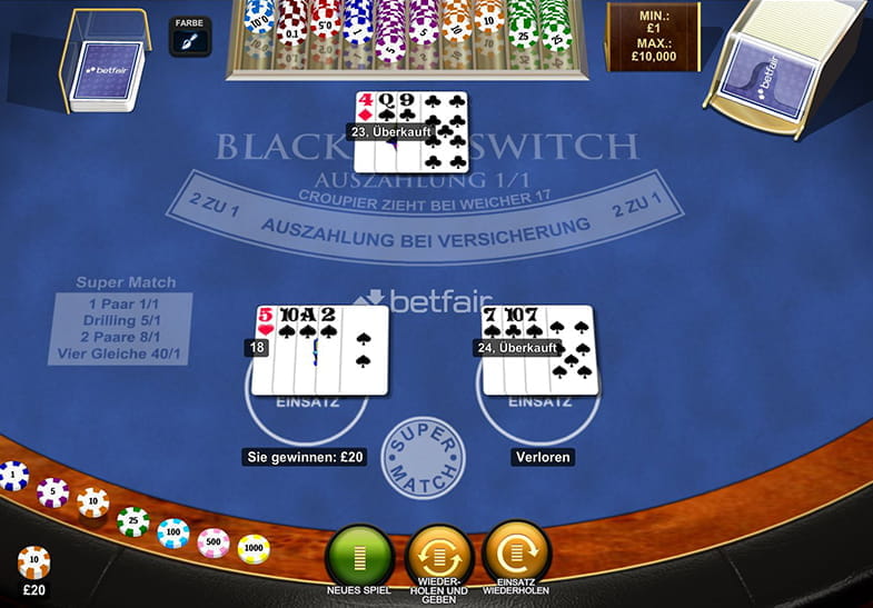 Wir haben für euch eine Möglichkeit bereitgestellt, Blackjack Switch hier kostenlos auszuprobieren.