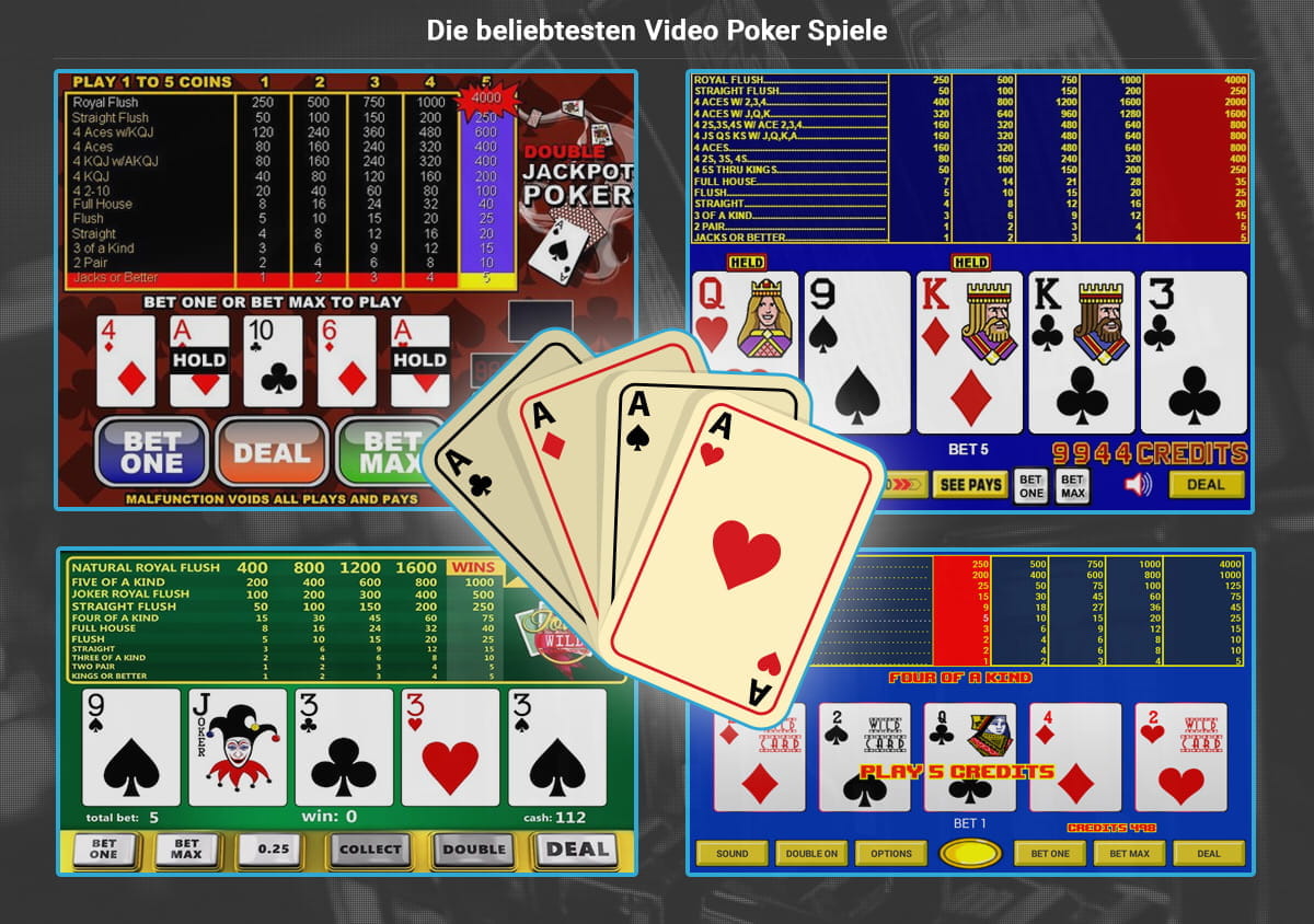 Die bekanntesten Video Poker Spiele im Überblick