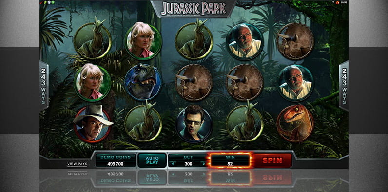 Der Slot zum Film Jurassic Park 