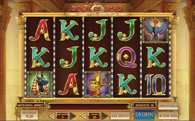 Der Book of Dead Slot im 1Bet Casino.