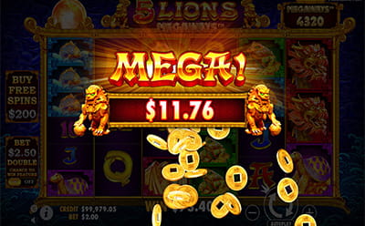 5 Lions Megaways Slot Bonusspiel