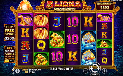 5 Lions Megaways Slot Mobile