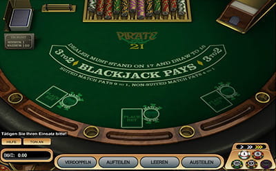 Das Blackjack Angebot bei Dunder mobile Casino