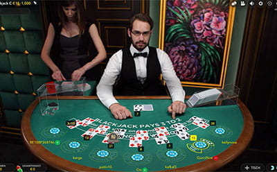 Blackjack von Evolution Gaming im Playzee Live Casino