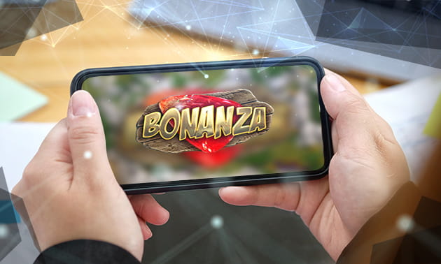 Der Schriftzug Bonanza auf einem Smartphone dargestellt.