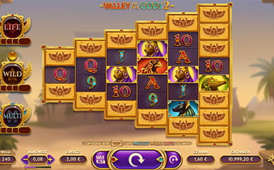 Der Valley of the Gods Slot von Quickspin im Boomerang Casino.