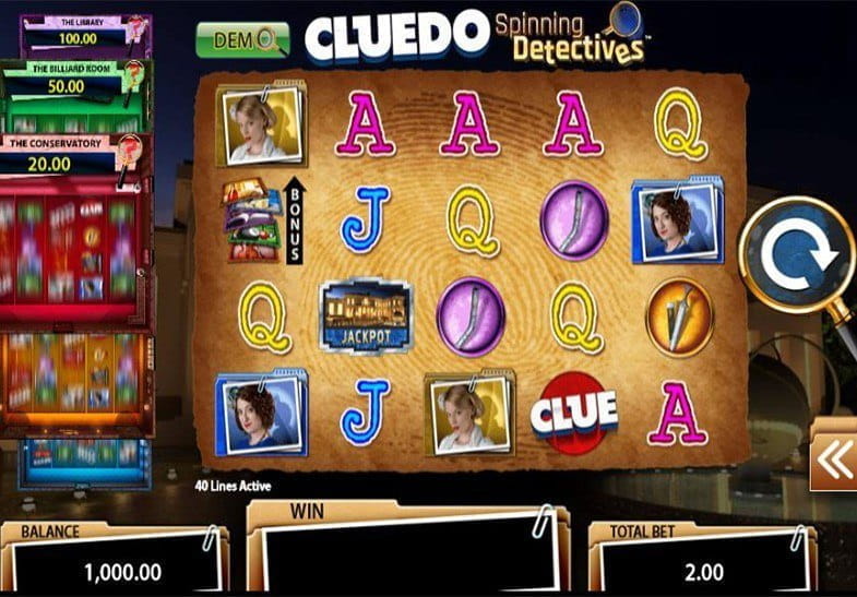 Cluedo Spinning Detectives Slot Online
