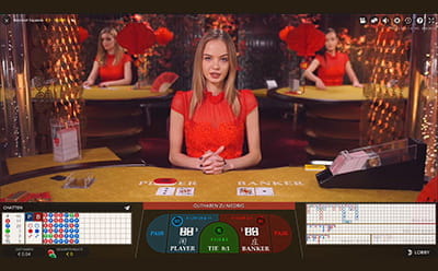 Baccarat Squeeze ist eine beliebte Varainte im DrückGlück Live Casino.