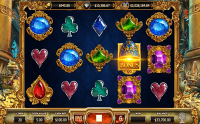 Empire Fortune Slot Mobile Ansicht des Playtech Automats.