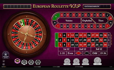 European Roulette im Wixstars mobile Casino