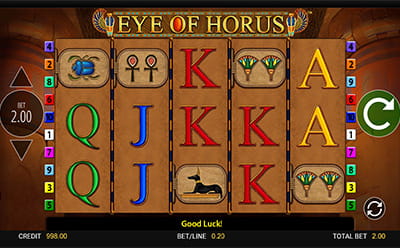 Eye of Horus in der Merkur Slots Online Spielhalle
