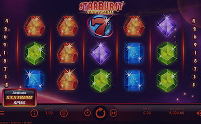 Das Slot Spiel Starburst XXXtreme von NetEnt.