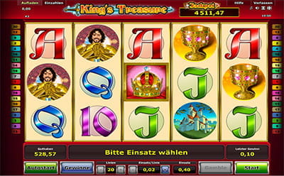 Kings Treasure Jackpot Novoliner bei Ovo Casino spielbar 