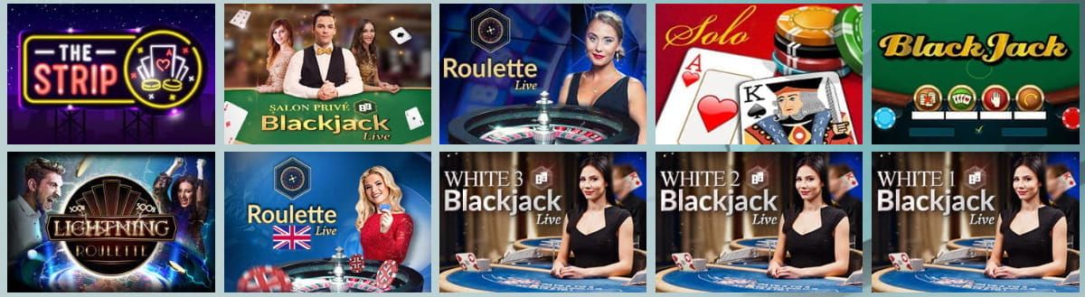 Im Wixstars Casino findet ihr, vor allem im Live Casino, ein großes Angebot an Roulette, Blackjack und Baccarat.