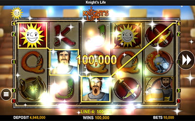 Das Knight's Life Slot Bonusspiel.