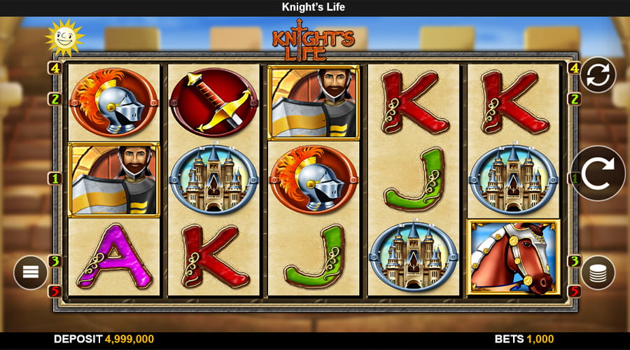 Den Knight's Life Slot online kostenlos spielen.