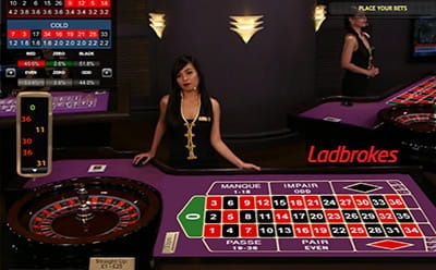 Live Dealer Roulette Tisch bei Ladbrokes
