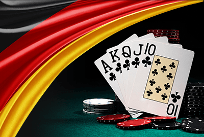 Poker Karten und Chips für legales Spielen in Deutschland.