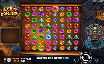 Der Gems Bonanza Slot im Mason Slots Casino.