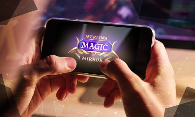 Der Merlin's Magic Mirror Slot auf einem Smartphone.