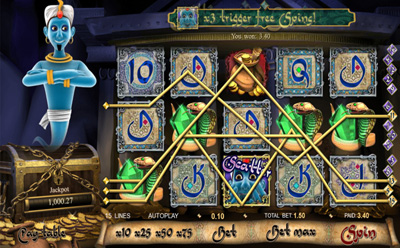 Millionaire Genie Slot Bonusspiel von Playtech.