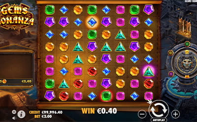 Der Gems Bonanza Slot von Pragmatic Play im National Casino.