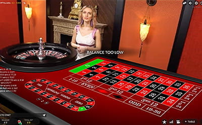 Roulette Spielangebot im Live Bereich