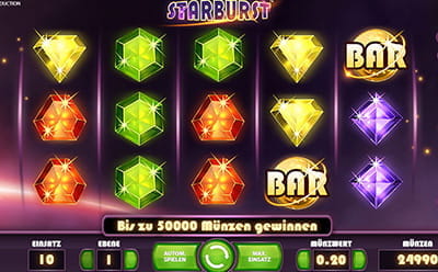 Die Benutzeroberfläche von Starburst