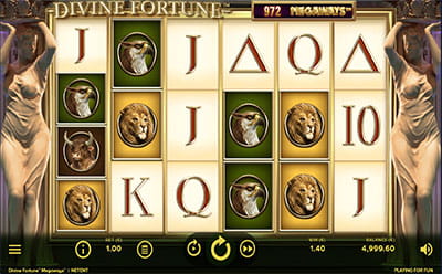 Der Divine Fortune Megaways Slot im Nine Casino.