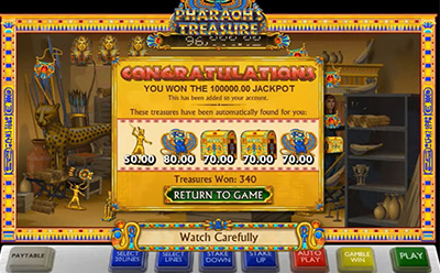 Pharaohs Treasure Slot Jackpot Gewinn