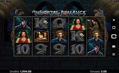 Der Immortal Romance Slot von Microgaming.
