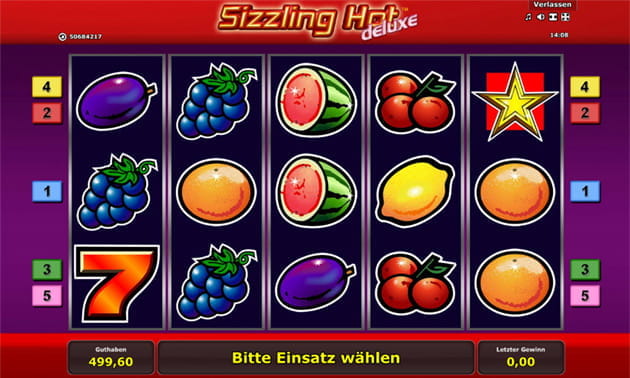 Die Deluxe Fassung des beliebten Novoline Spielautomaten sizzling-hot