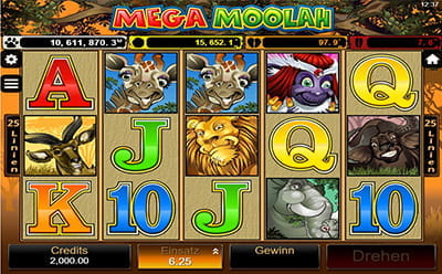 Im mobilen Casino von Betsson erwarten euch 1300 Slots, wie den Millionen Jackpot Mega Moolah.