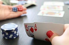 Ass und König Spielkarten