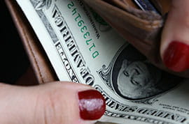 Portmonee mit Dollars