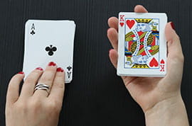 Kreuz Ass und Herz König