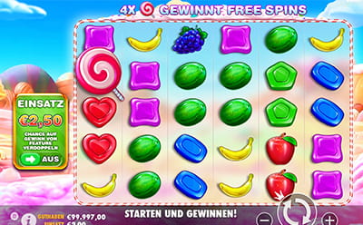 Der Sweet Bonanza Slot im NightRush Casino.