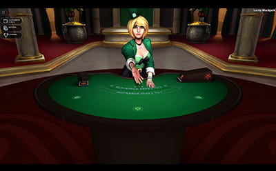 Im Live Casino gibt es Blackjack mit einem Avatar als Dealer.