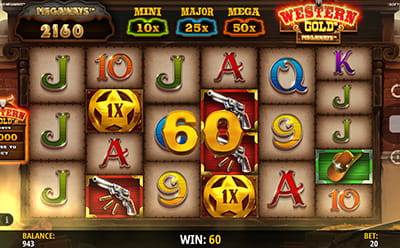 Western Gold Megaways Slot Bonusspiel