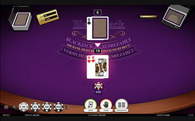 Blackjack spielen im Wixstars mobile Casino