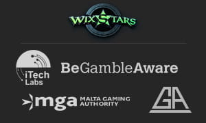 Das Wixstars Online Casino verfügt über die wichtigsten Zertifikate, um ein sicheres Spiel zu gewährleisten.