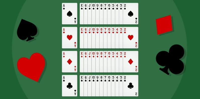 Kartenspiel– Kartendeck und seine Farben