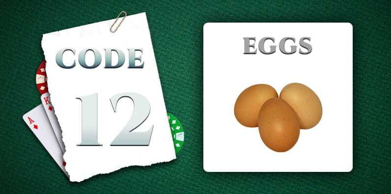 Codewort für 12 ist Eier