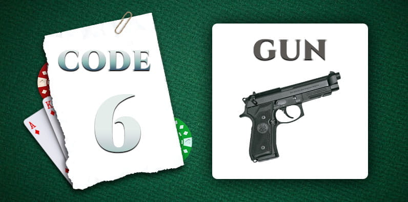 Codewort für 6 Is Gun