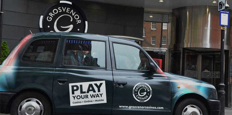 Grosvenor Casino startete das kleinste Casino der Welt in einem Taxi