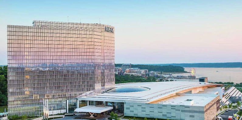 MGM National Harbour in Maryland – Panoramablick auf den Casino-Komplex