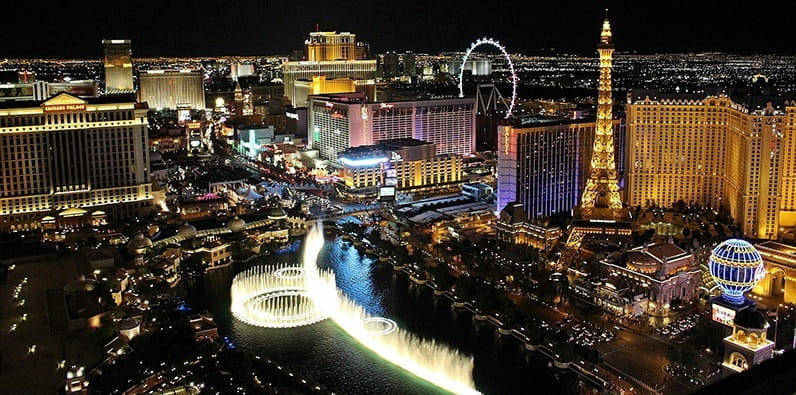 Blick auf die Las Vegas Casinos