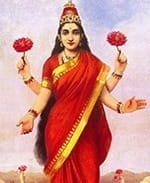 Lakshmi die hinduistische Göttin des Reichtums