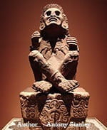 Macuilxochitl Oder Xochipilli ist der aztekische Gott des Glücksspiels